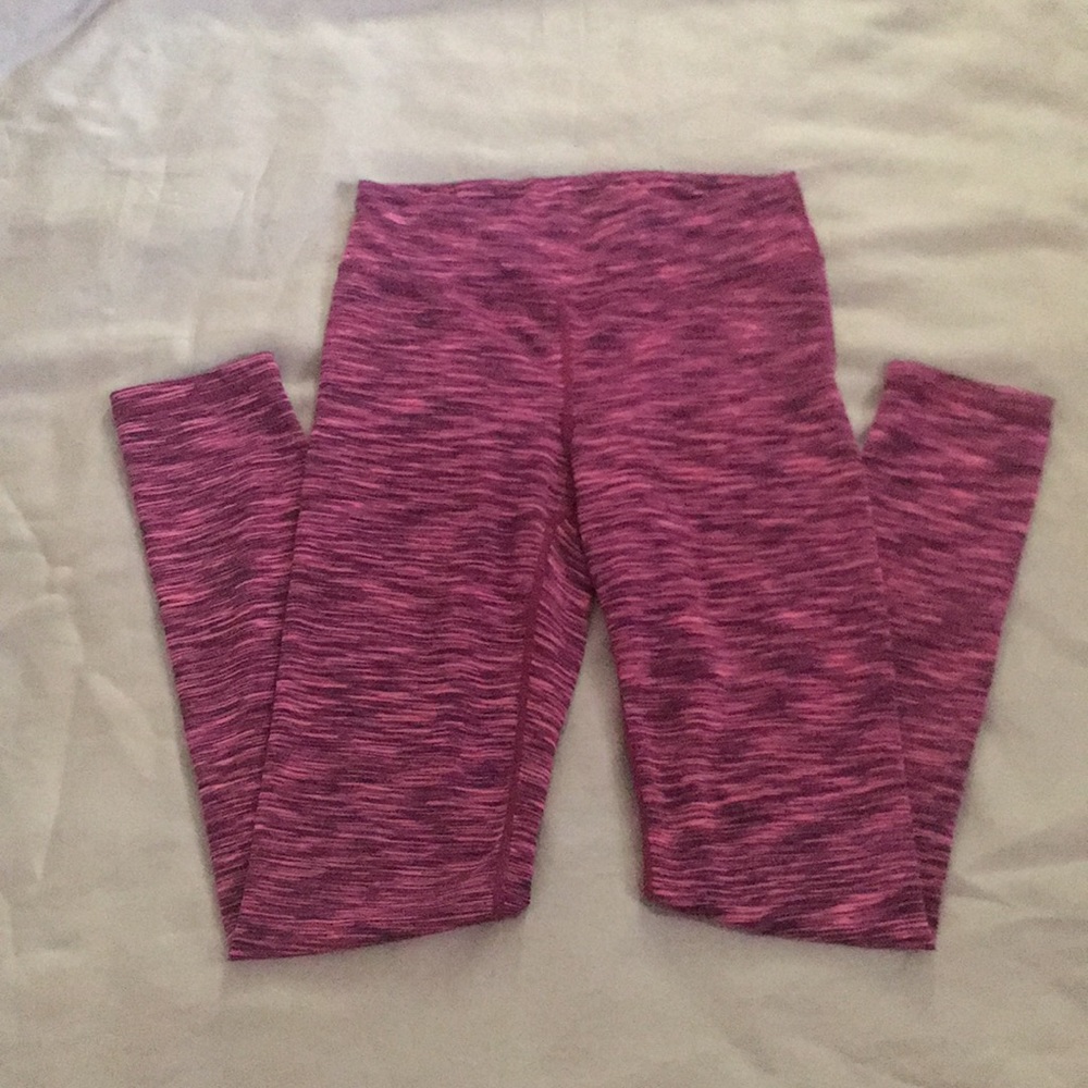 Purple and Pink Striped Leggings